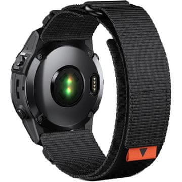 GS Quickfit najlonski remen za Garmin Fenix 5/6/6 PRO/7/8 47mm Forerunner 965/955/945, crni