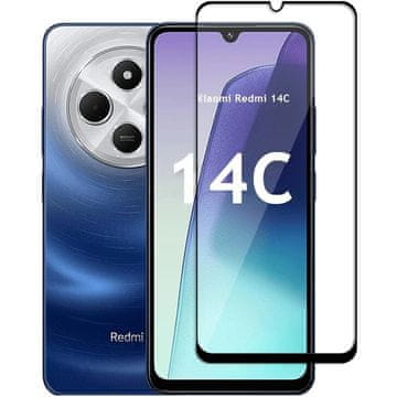 GS 3D kaljeno staklo za Xiaomi Redmi 14C / Xiaomi Poco C75, crni okvir