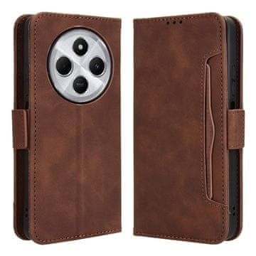 GS Preklopna futrola za Xiaomi Redmi 14C / Xiaomi Poco C75, utor za karticu, smeđa
