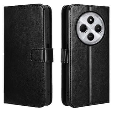 GS Preklopna futrola za Xiaomi Redmi 14C / Xiaomi Poco C75, novčanik Crazy Horse, crna