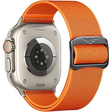 GS Najlonski remen za Apple Watch 1/2/3/4/5/6/7/8/9/10/11/SE Ultra 1/2/3 42/44/45/46/49 mm, elastičan, narančast