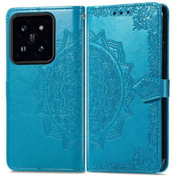 GS Preklopna futrola za Xiaomi 14T Pro, Mandala, plava
