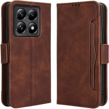 GS Preklopna futrola za Xiaomi 14T, utor za karticu, smeđa