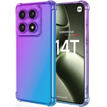 GS Gradientna maska otporna na udarce za Xiaomi 14T Pro, ljubičasta/plava
