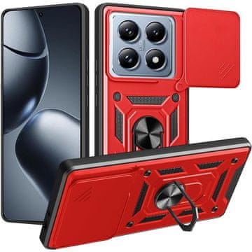 GS Oklopna futrola za Xiaomi 14T Pro, CamShield Slide, crvena