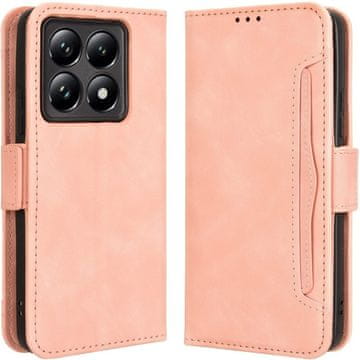 GS Preklopna futrola za Xiaomi 14T Pro, utor za karticu, roza