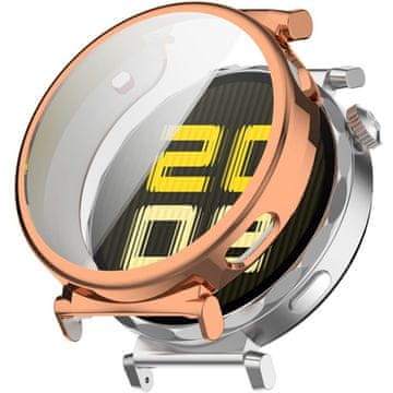 GS 2u1 futrola sa zaštitnom folijom za Huawei Watch GT 5 Pro 42 mm, ružičasto zlatna