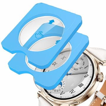 Overboard 2x kaljeno staklo za Huawei Watch GT 5 41 mm, s okvirom za montažu