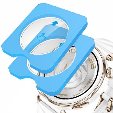 Overboard 2x kaljeno staklo za Huawei Watch GT 5 Pro 42 mm, s okvirom za montažu