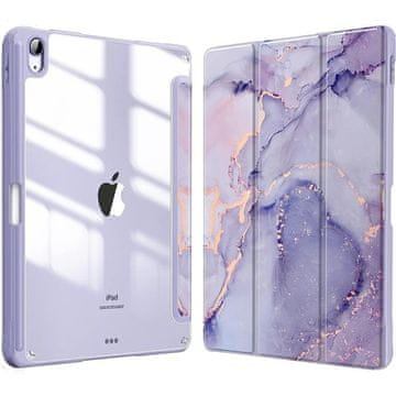GS Futrola za iPad 11" 2025 A16 (11. gen.) / iPad 10.9" 2022 (10. gen.), Smartcase Hybrid, s držačem za olovku, mramorno ljubičasta