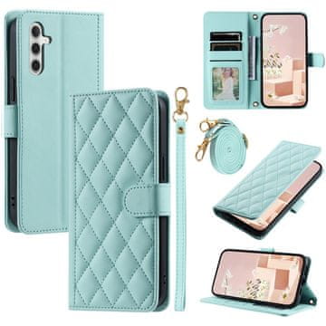 GS Preklopna futrola za Samsung Galaxy A36 5G, romboidna crossbody kožna, zelena
