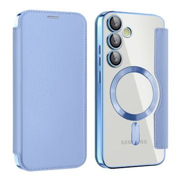 GS Preklopna futrola za Samsung Galaxy S24 FE, RFID novčanik MagSafe sa zaštitom za kameru, plava