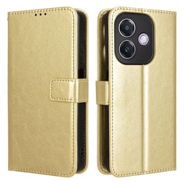 GS Preklopna futrola za Oppo A40 / Oppo A40m, novčanik Crazy Horse, zlatna