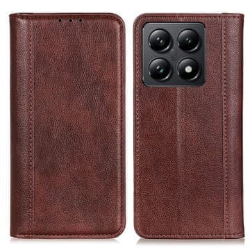 GS Futrola za Xiaomi 14T Pro, novčanik od liči kože, smeđa