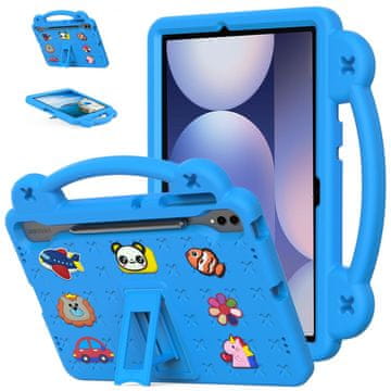 GS Futrola za Samsung Galaxy Tab S10+ Plus, Slatki uzorci, sa stalkom, plava