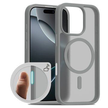 Overboard MagSafe maskica za iPhone 16 Pro Max, mat maskica, Active Button, mat/titan siva