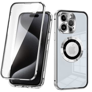GS Futrola za iPhone 15 Pro, dvostruko staklo, Magsafe, zlatna