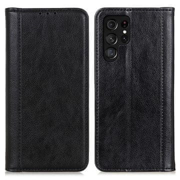 GS Kožna futrola za preklop za Samsung Galaxy S25 Ultra, crna