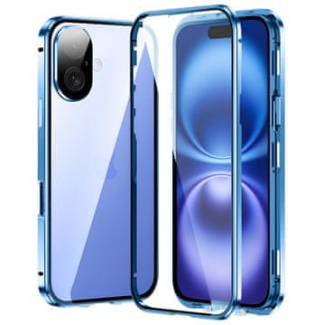 GS Futrola za iPhone 16, magnetsko dvostruko staklo, plava
