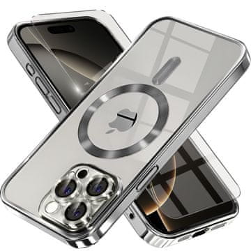 Overboard Futrola za iPhone 16 Pro Max, Electro MagSafe, titanijsko siva + zaštitna folija za ekran