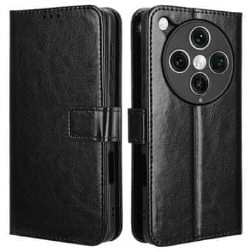 GS Preklopna futrola za Oppo Find X8 Pro, novčanik Crazy Horse, crna