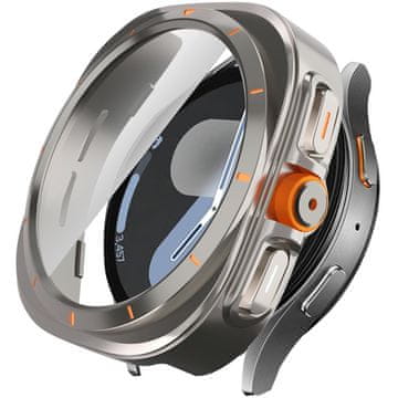 GS 2u1 futrola + kaljeno staklo za Samsung Galaxy Watch 6 40mm, titanijsko zlatna