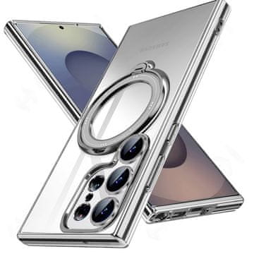 GS Magnetska futrola za Samsung Galaxy S25 Ultra, za MagSafe, srebrna