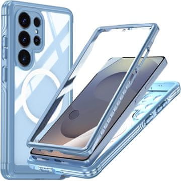 Overboard Ultra maskica otporna na udarce sa staklom za MagSafe za Samsung Galaxy S25, plava