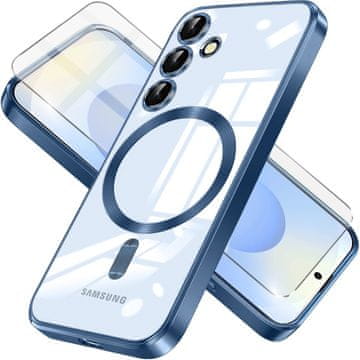 GS Futrola za Samsung Galaxy S25, Electro MagSafe, tamnoplava + zaštitno staklo za ekran