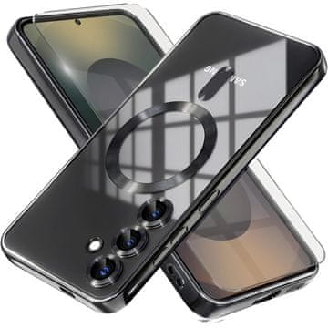 GS Futrola za Samsung Galaxy S25+ Plus, Electro MagSafe, crna + zaštitno staklo za ekran