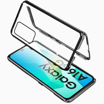 GS Futrola za Samsung Galaxy A16 / A16 5G, magnetsko dvostruko staklo, crna