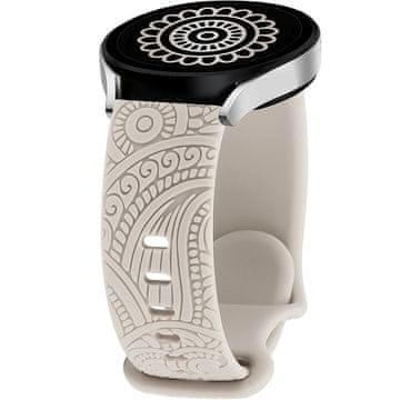 GS Univerzalni silikonski remen 20 mm, Carven, bež