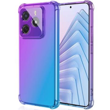 GS Gradientna maskica otporna na udarce za Xiaomi Redmi Note 14 5G, ljubičasta/plava
