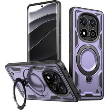 GS Futrola za Xiaomi Redmi Note 14 Pro 5G / Xiaomi Poco X7 5G, Vojna MagSafe, ljubičasta