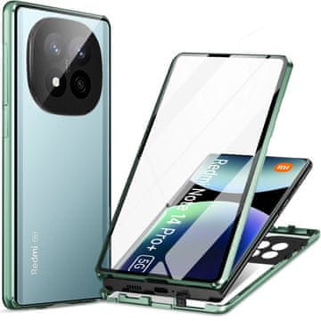 GS Futrola za Xiaomi Redmi Note 14 Pro+ 5G, magnetsko dvostruko staklo, zelena