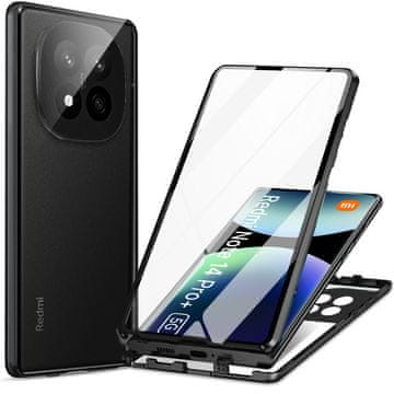 GS Futrola za Xiaomi Redmi Note 14 Pro+ 5G, magnetsko dvostruko staklo, crna