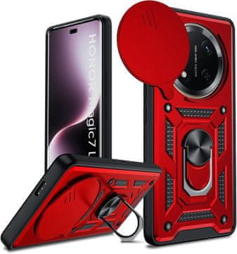 GS Oklopna futrola za Honor Magic 7 Lite, CamShield Slide, crvena