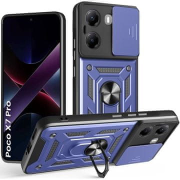 GS Oklopna futrola za Xiaomi Poco X7 Pro 5G, CamShield Slide, plava