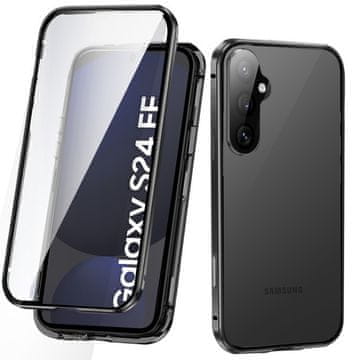 GS Futrola za Samsung Galaxy S24 FE, magnetsko dvostruko staklo, crna
