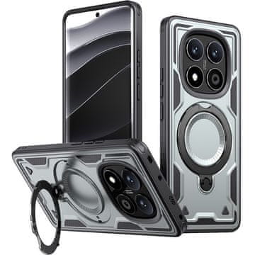 GS Futrola za Xiaomi Redmi Note 14 Pro 5G / Xiaomi Poco X7 5G, Vojna MagSafe, Siva