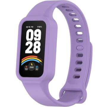 GS Silikonska narukvica za Xiaomi Smart Band 9 Active / Xiaomi Redmi Band 3, ljubičasta