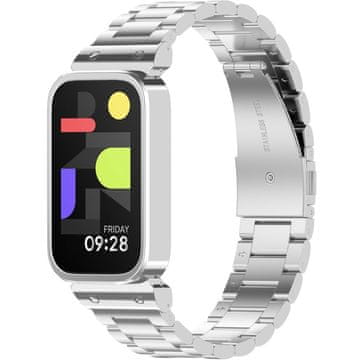 GS Čelična narukvica za Xiaomi Smart Band 9 Active / Xiaomi Redmi Band 3, srebrna