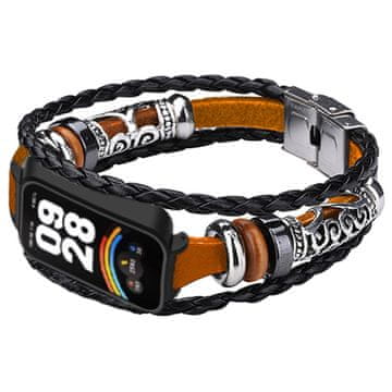 GS Kožni remen za Xiaomi Smart Band 9 Active / Xiaomi Redmi Band 3, smeđi