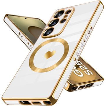 GS Futrola za Samsung Galaxy S25 Ultra, MagSafe srce, bijela