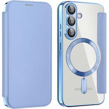 GS Preklopna futrola za Samsung Galaxy S25, RFID novčanik MagSafe sa zaštitom za kameru, plava
