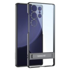 GKK Futrola za Samsung Galaxy S25 Ultra, tvrda futrola s postoljem, crna