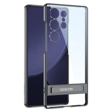 GKK Futrola za Samsung Galaxy S25 Ultra, tvrda futrola s postoljem, crna