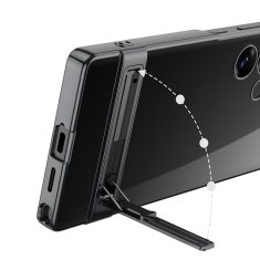 GKK Futrola za Samsung Galaxy S25 Ultra, tvrda futrola s postoljem, crna