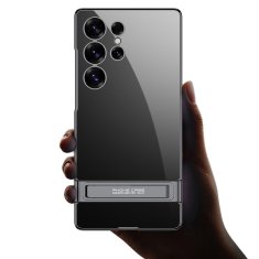 GKK Futrola za Samsung Galaxy S25 Ultra, tvrda futrola s postoljem, crna
