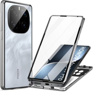 GS Futrola za Honor Magic 7 Pro, magnetsko dvostruko staklo, srebrna